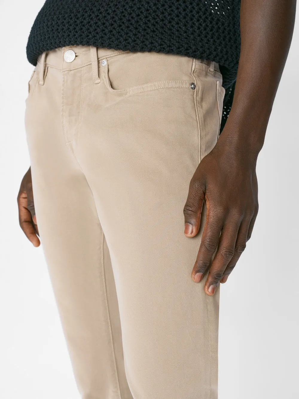 L'Homme Slim Brushed Twill -- Khaki