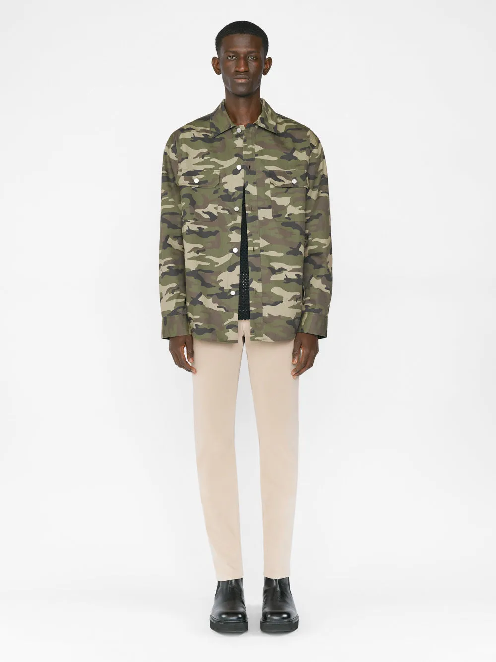 L'Homme Slim Brushed Twill -- Khaki