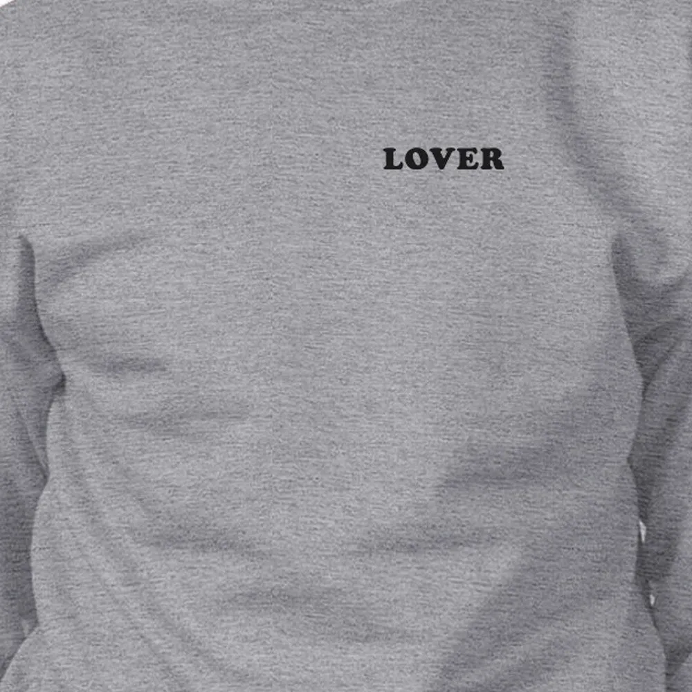 Lover Unisex Gray Graphic Sweatshirt Gift Ideas For Valentine's Day