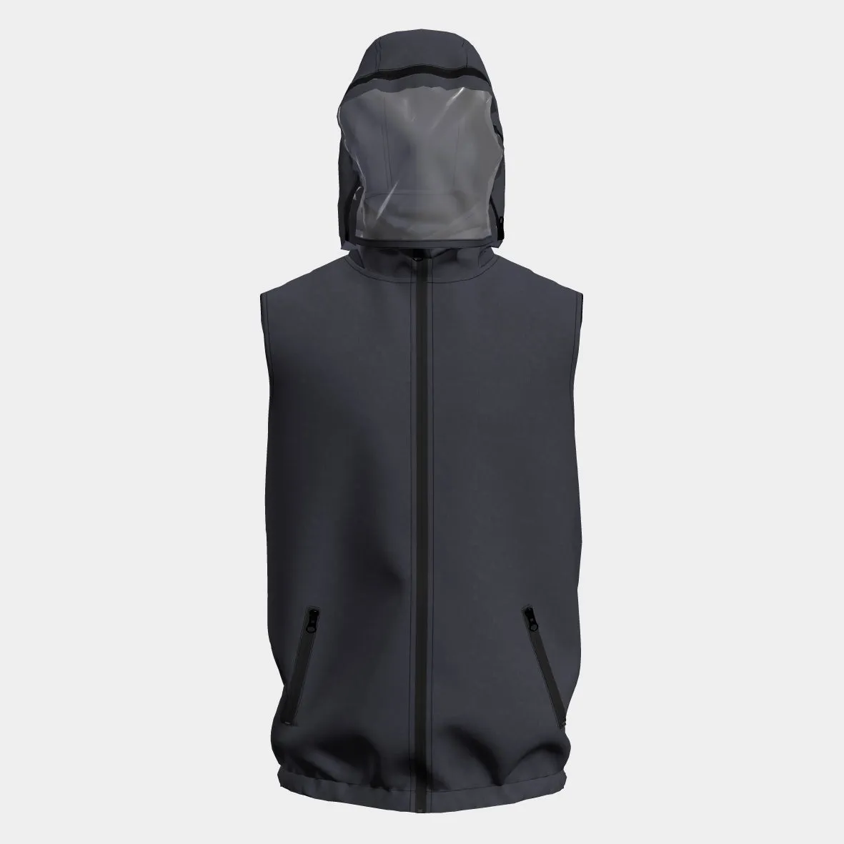 <b>PRE ORDER</b> | Unisex Hooded Vest with Mask - Navy