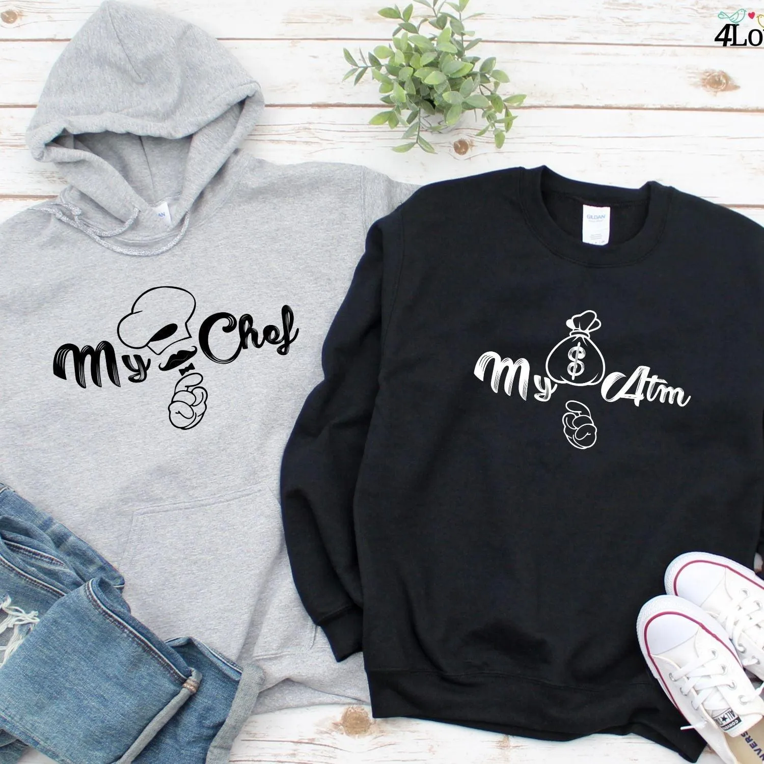 Matching Set: Funny Couple Sweatshirts - Anniversary/Wedding/Valentine's Day Gifts!