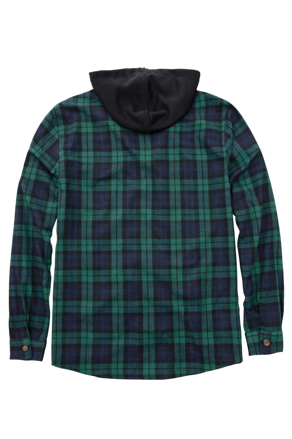 Men's Full Zip Up Hoodie Plaid Flannel Shirt Jacket with Hand Pockets