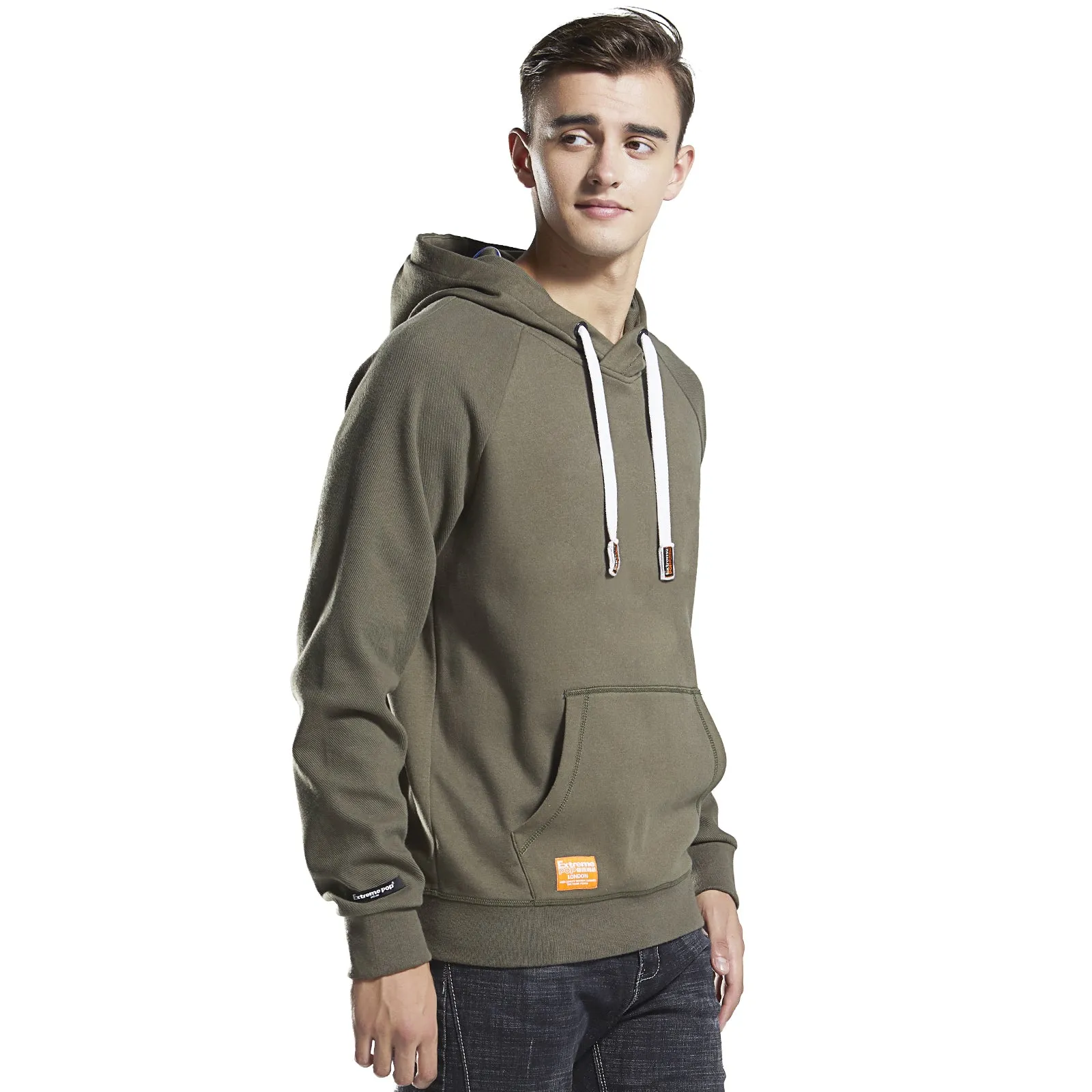 Mens hoodie Twill Knit French Terry Sweatshirt