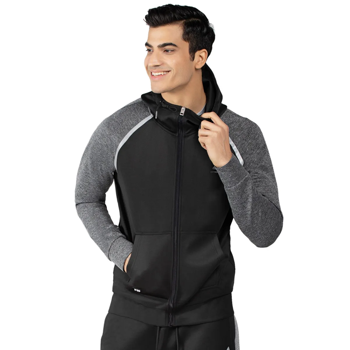 Men's Raglan Zip-Up Hooded Sweatshirts