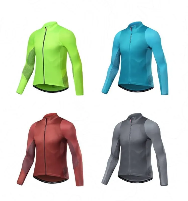 Men's Solid Color Long Sleeve Cycling Jersey