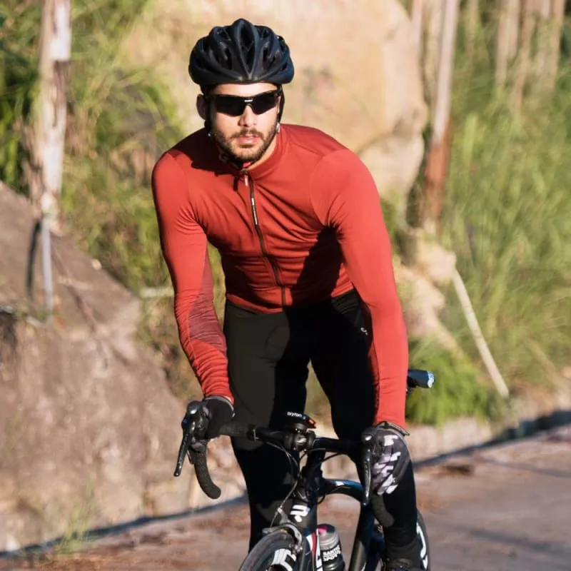 Men's Solid Color Long Sleeve Cycling Jersey