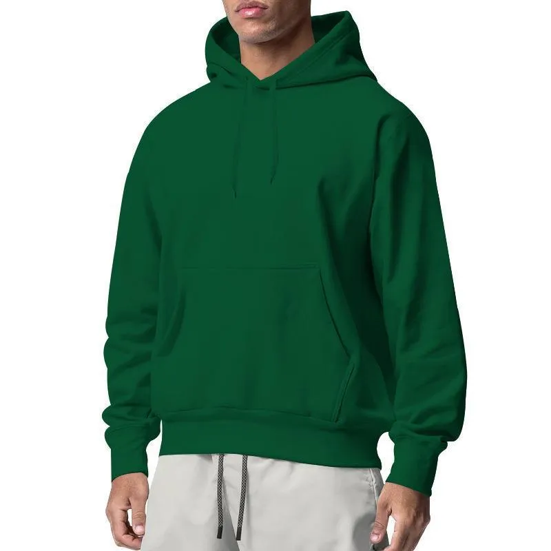 Men's Sports Solid Color Fleece Casual Sweater Hoodies