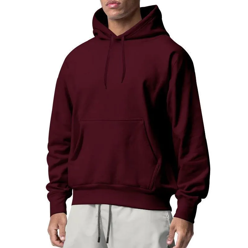 Men's Sports Solid Color Fleece Casual Sweater Hoodies