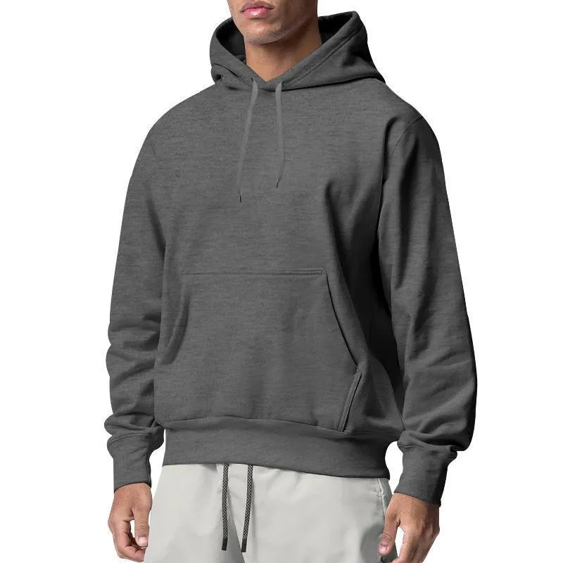 Men's Sports Solid Color Fleece Casual Sweater Hoodies