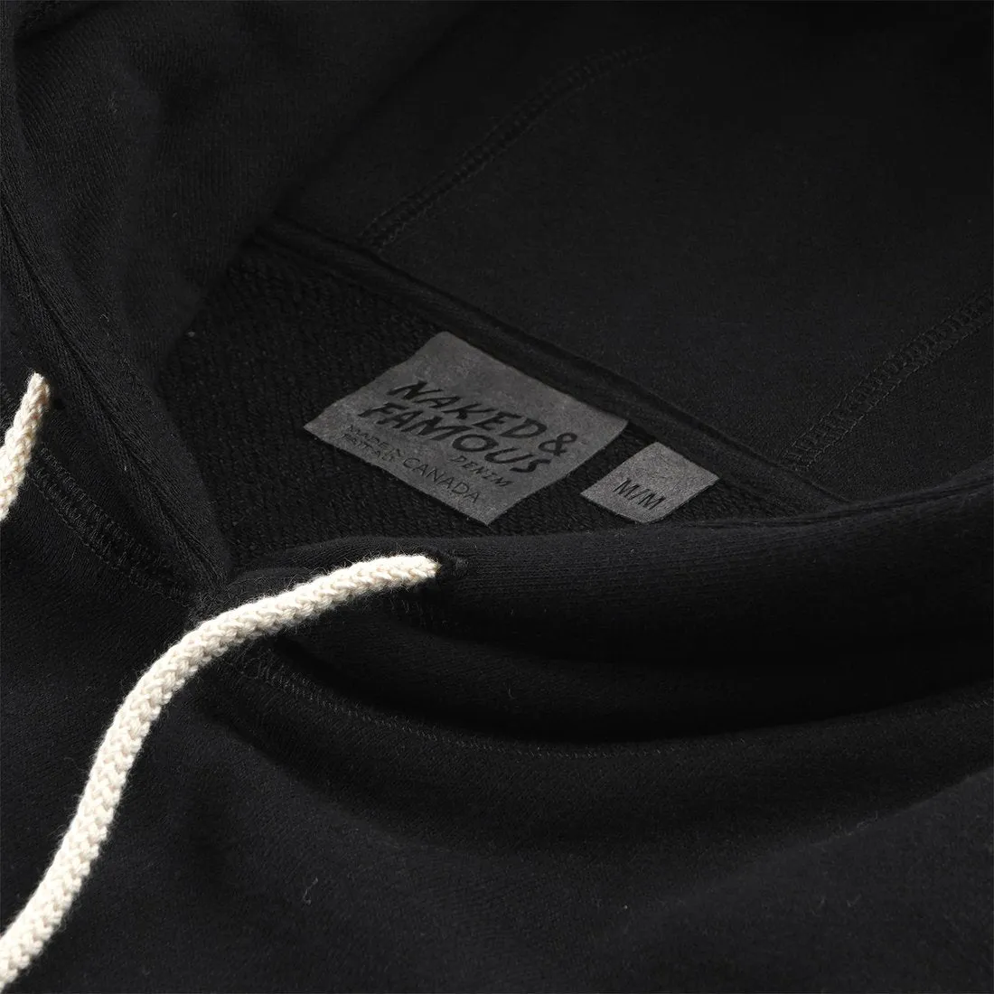 Naked and Famous- Pullover Hoodie- Black