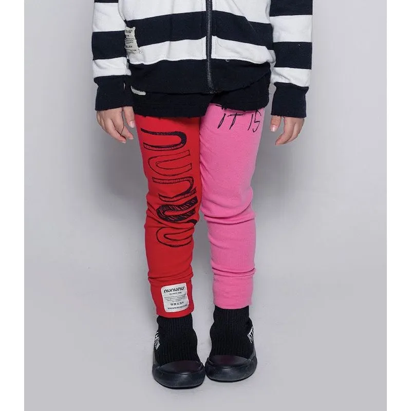 NUNUNU It Is What It Is Duo Leggings Hot Pink /Red