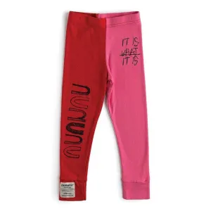 NUNUNU It Is What It Is Duo Leggings Hot Pink /Red