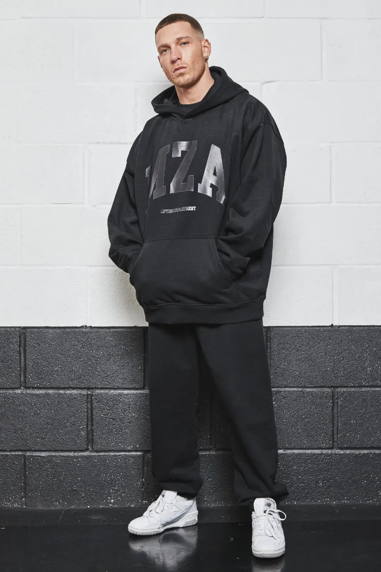 OVERSIZED FIT HOODIE - BLACK ON BLACK