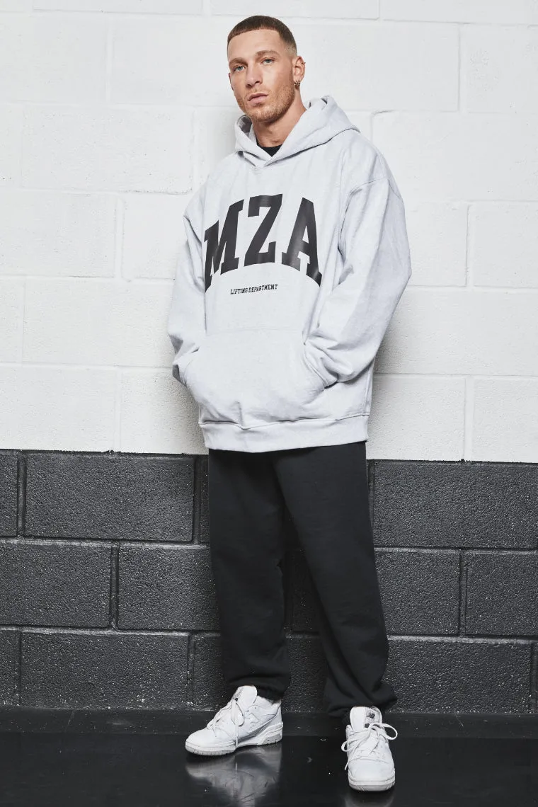 OVERSIZED FIT HOODIE - HEATHER GREY