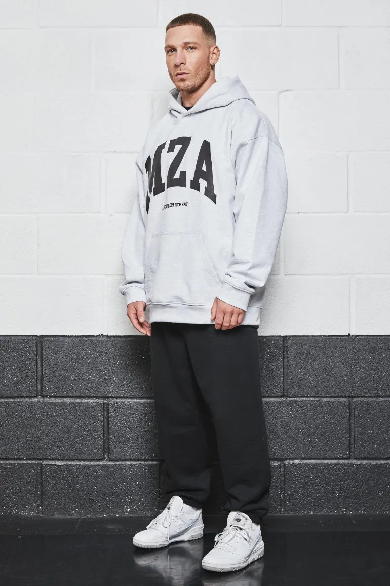 OVERSIZED FIT HOODIE - HEATHER GREY