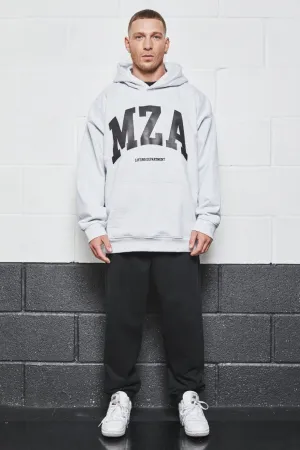 OVERSIZED FIT HOODIE - HEATHER GREY