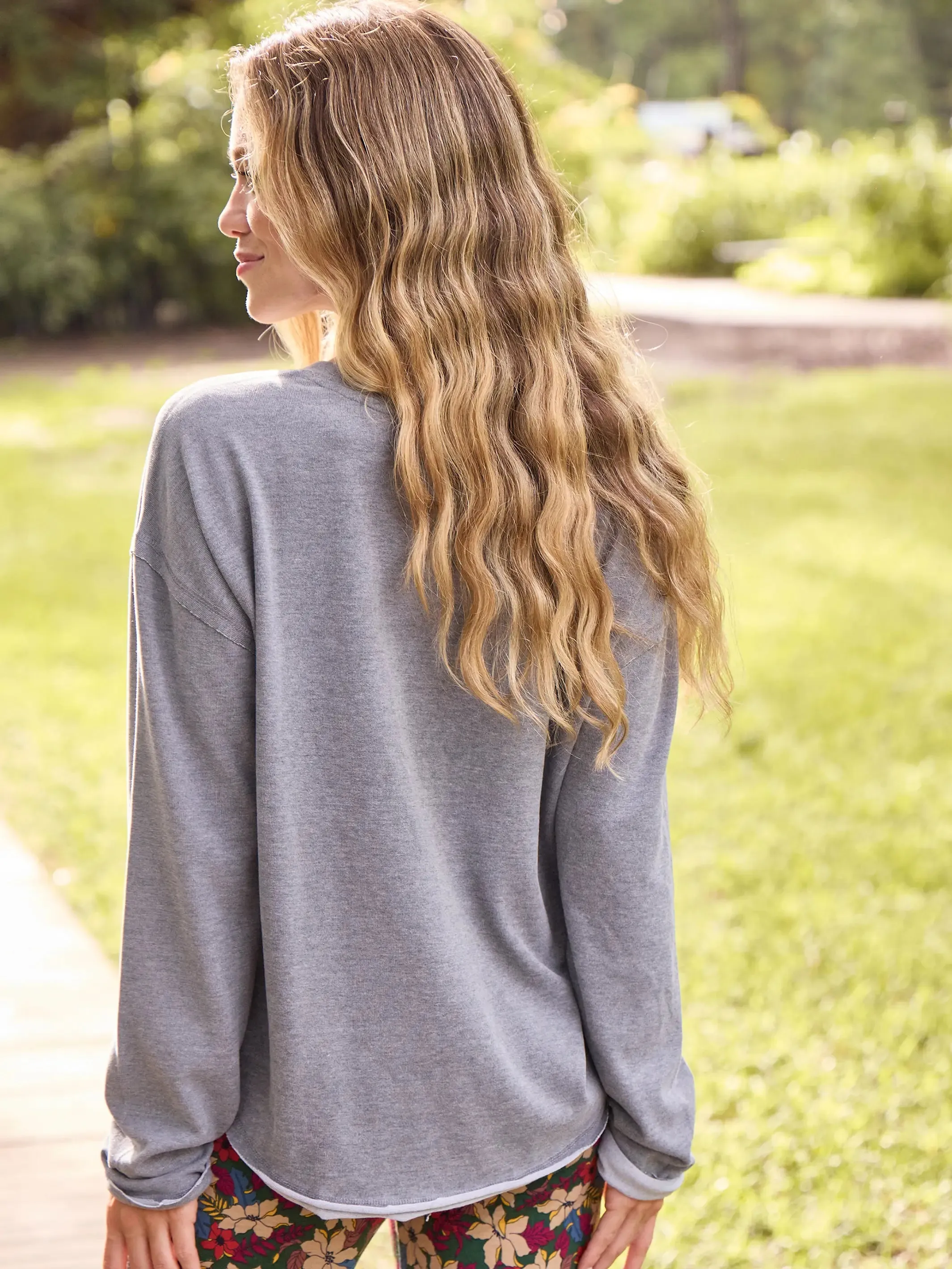 Oversized Maia Sweatshirt Top - Take The Trail