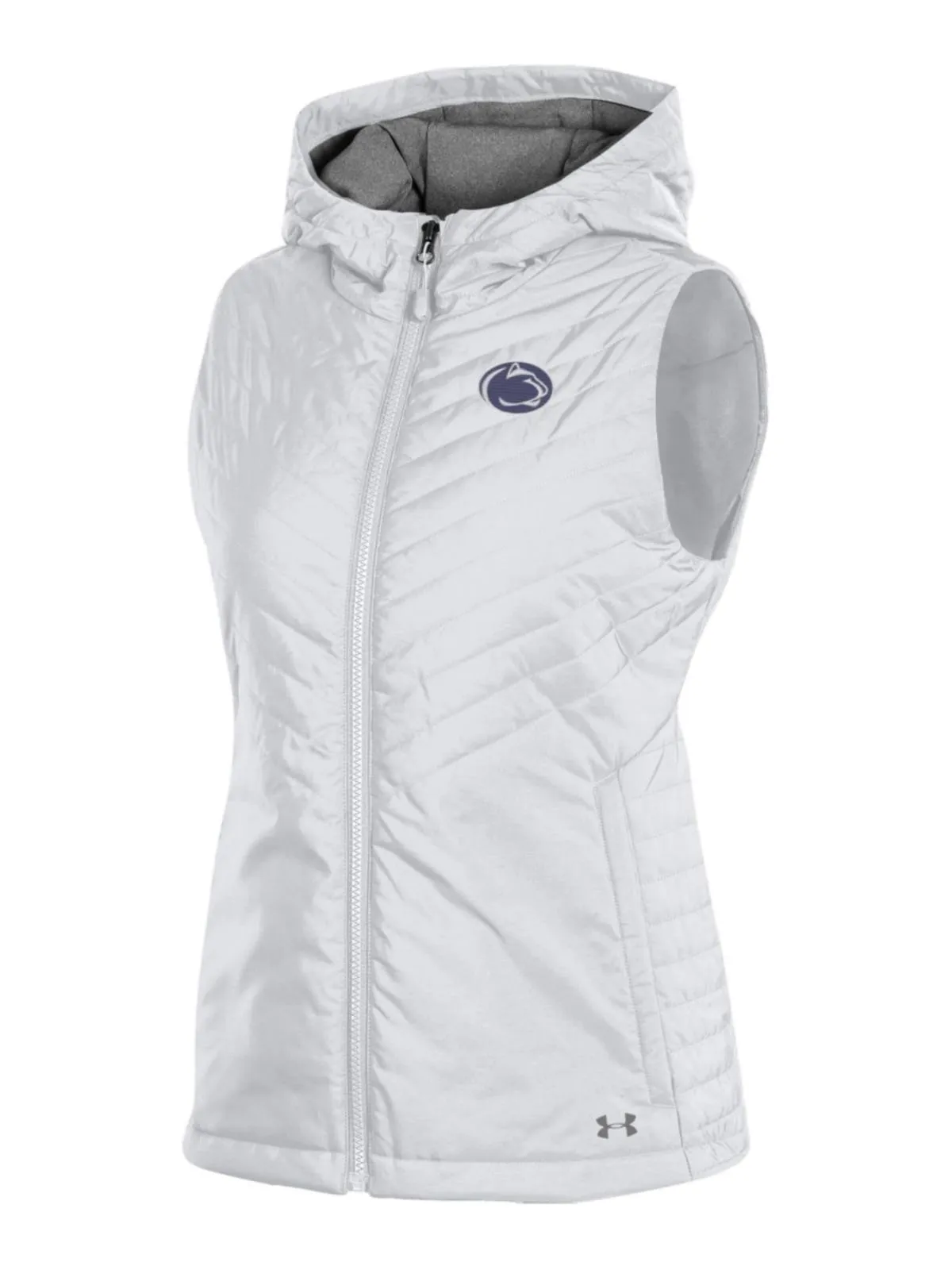 Penn State Nittany Lions Under Armour WOMEN'S White Storm Hooded Puffer Vest