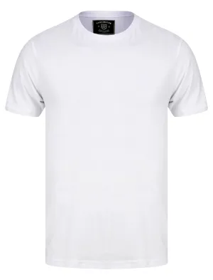 Pitch Crew Neck Cotton T-Shirt in Bright White - Kensington Eastside