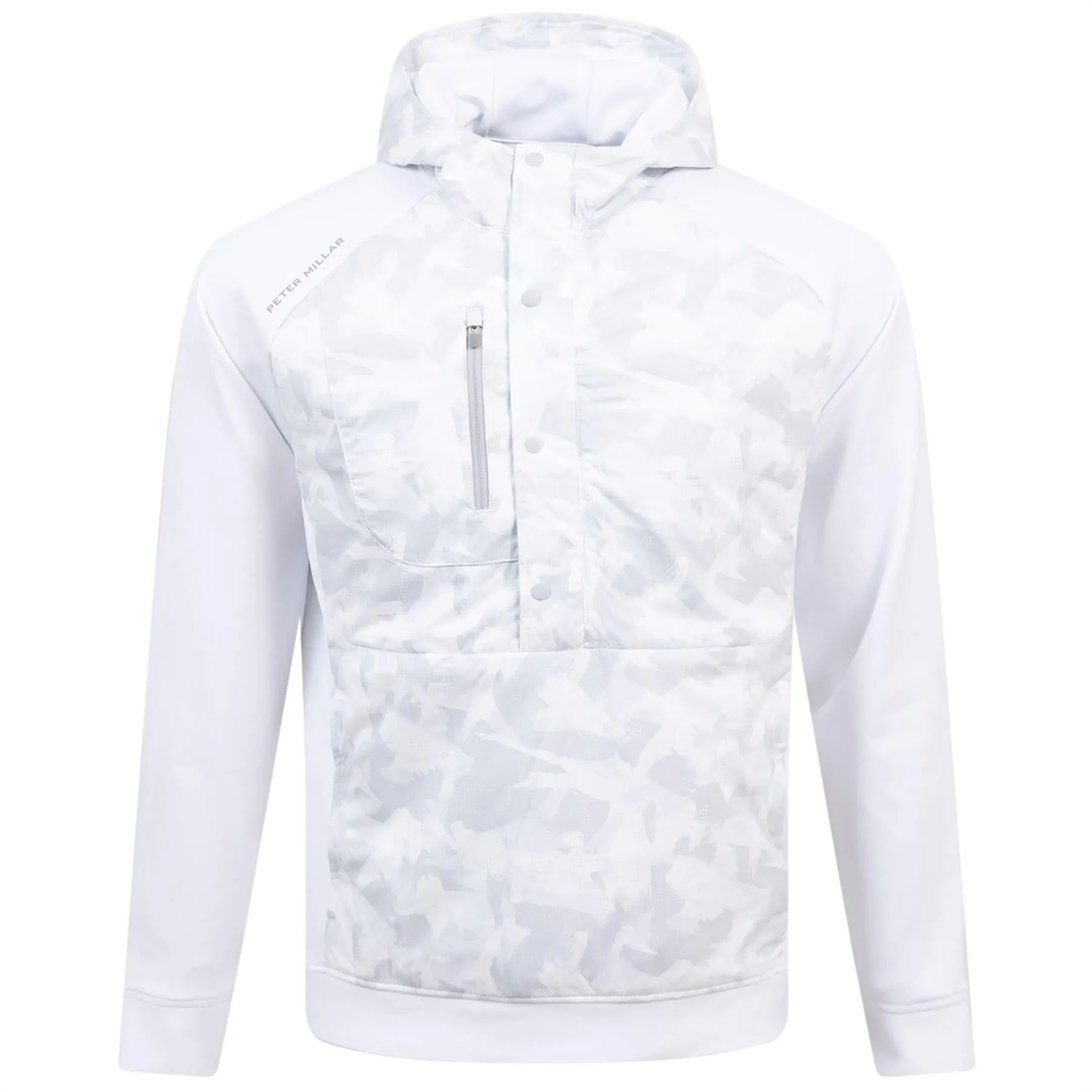 Pursuit Half Snap Hoodie White - SS24