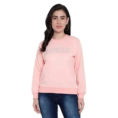 RB Women Sweatshirt/Pullover Winter wear Round Neck Embellished Desiger