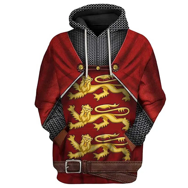 Revolutionary War Historical Hoodies Costume 3D Printed Hoodie Jacket Colonial Costume