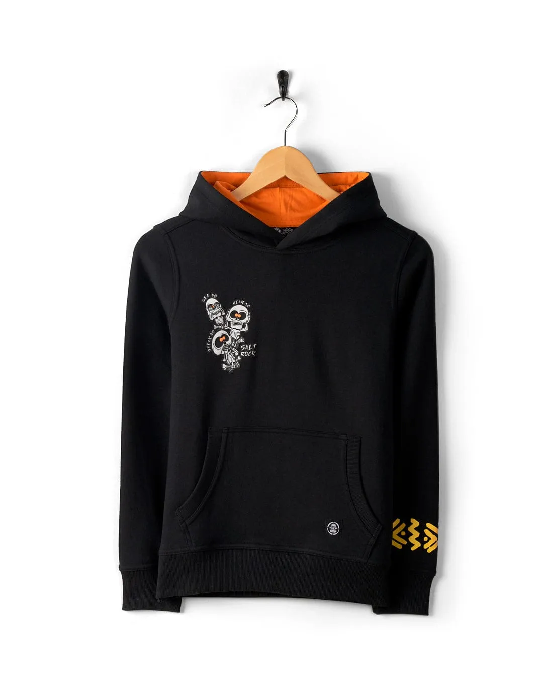 See No Skulls - Kids Recycled Pop Hoodie - Black