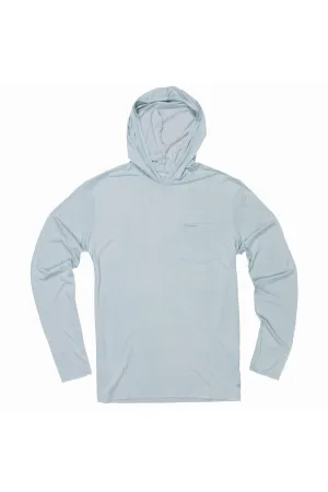 Sendero Provisions Yucatan Bamboo Hoodie Tech Shirt in Frio Blue