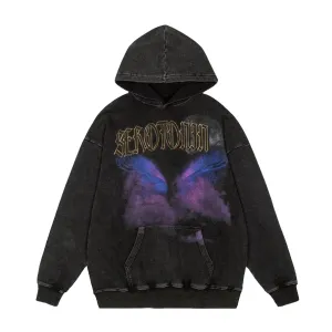 Serotonin Graphic Washed Cotton Hoodie