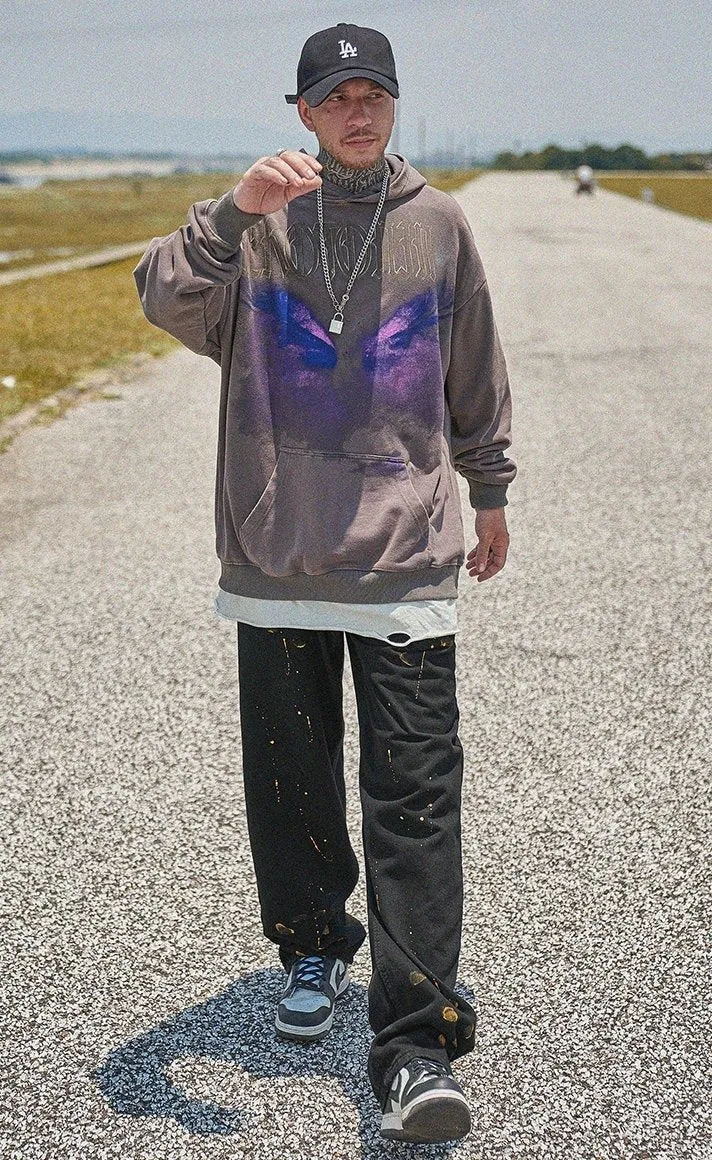 Serotonin Graphic Washed Cotton Hoodie