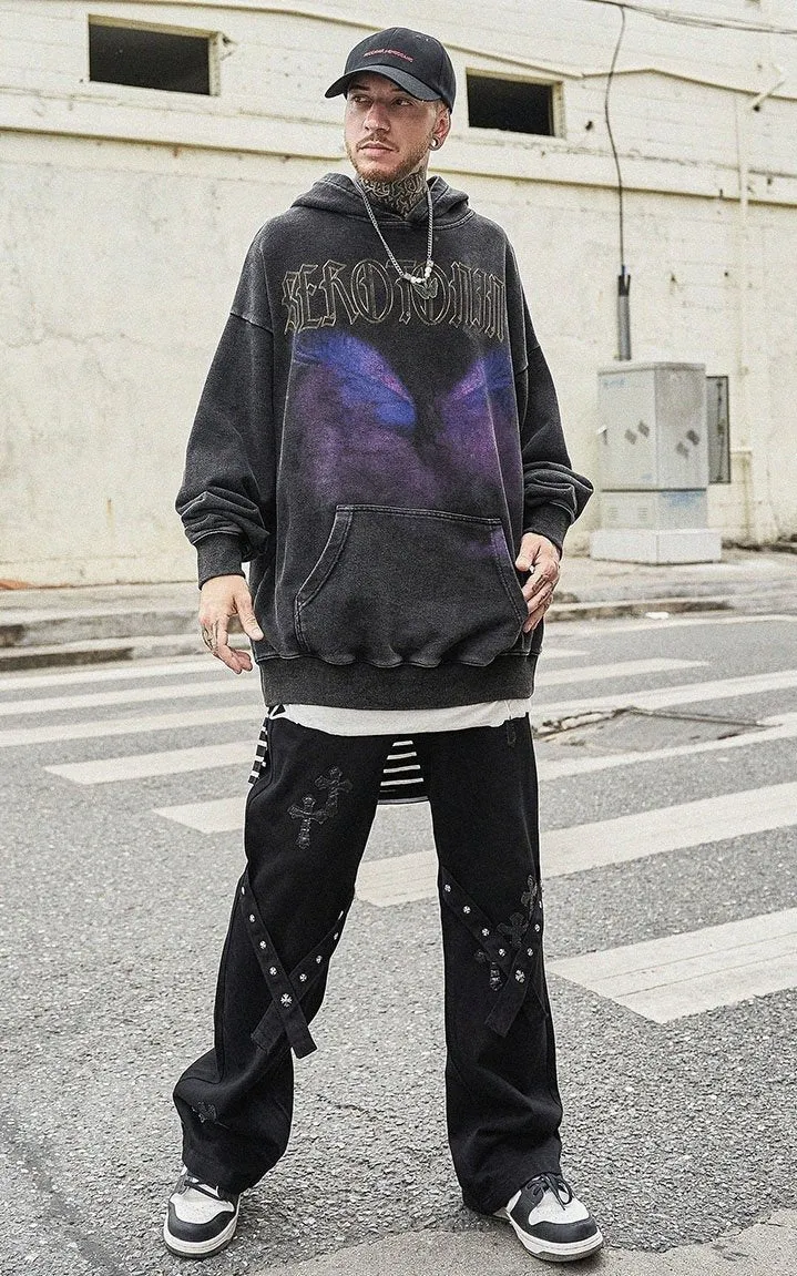 Serotonin Graphic Washed Cotton Hoodie