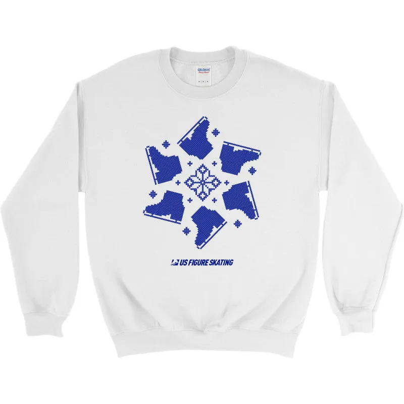 Snowflake Skate, Crewneck Sweatshirt