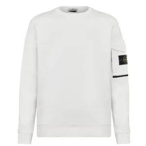 Stone Island White Arm Pocket Sweatshirt