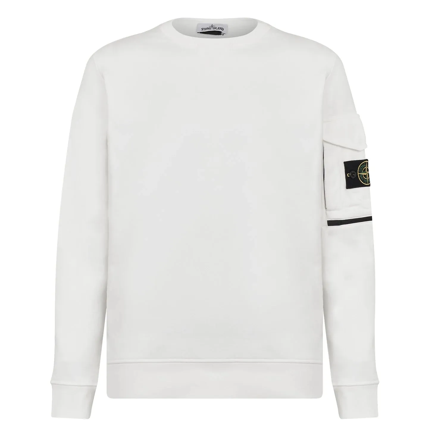 Stone Island White Arm Pocket Sweatshirt