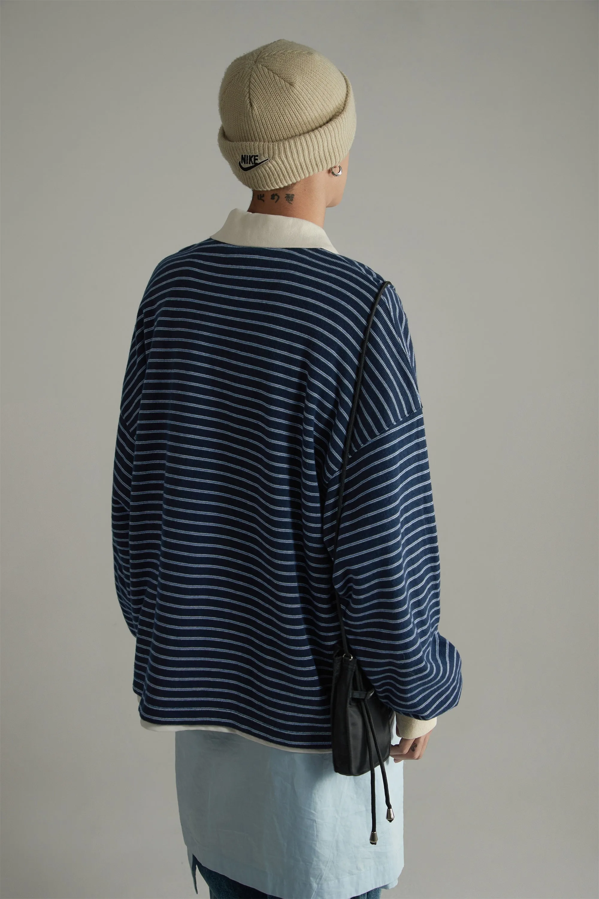 Stripe Inner Layer Sweatshirt