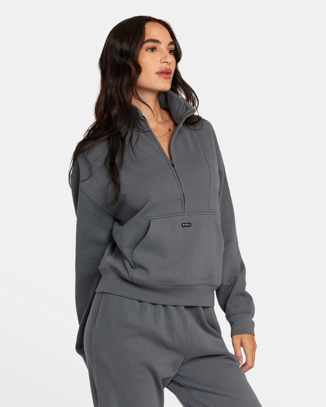 Sunday Half Zip Base Layer Top - Charcoal