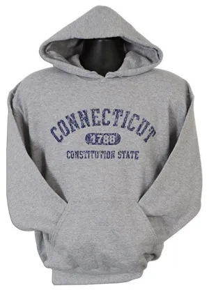 SWCT02G3 HOODED SWEATSHIRT Connecticut Distressed SPORT GREY