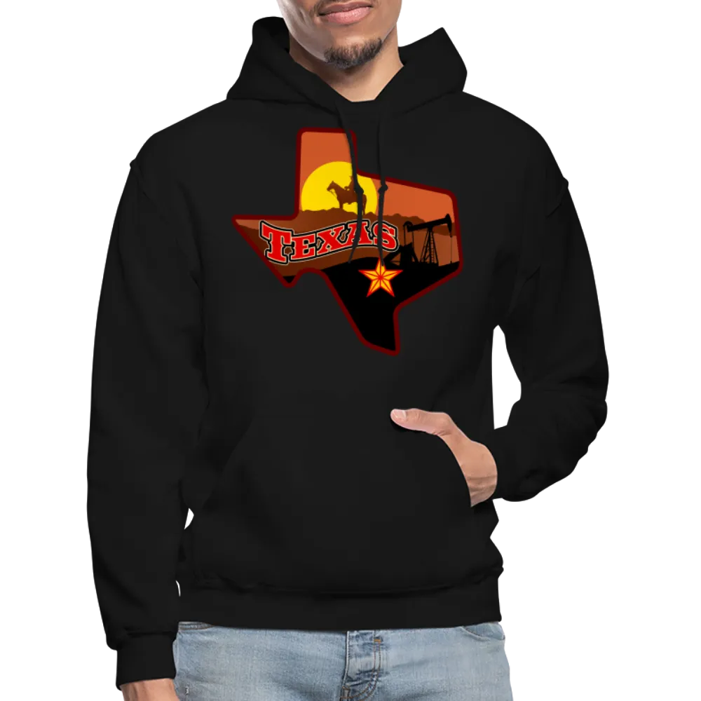 Texas Whimsical State Logo Heavy Blend Adult Hoodie