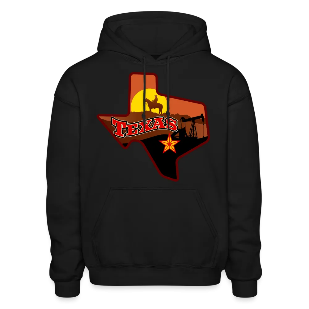 Texas Whimsical State Logo Heavy Blend Adult Hoodie