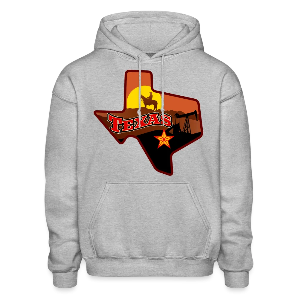 Texas Whimsical State Logo Heavy Blend Adult Hoodie