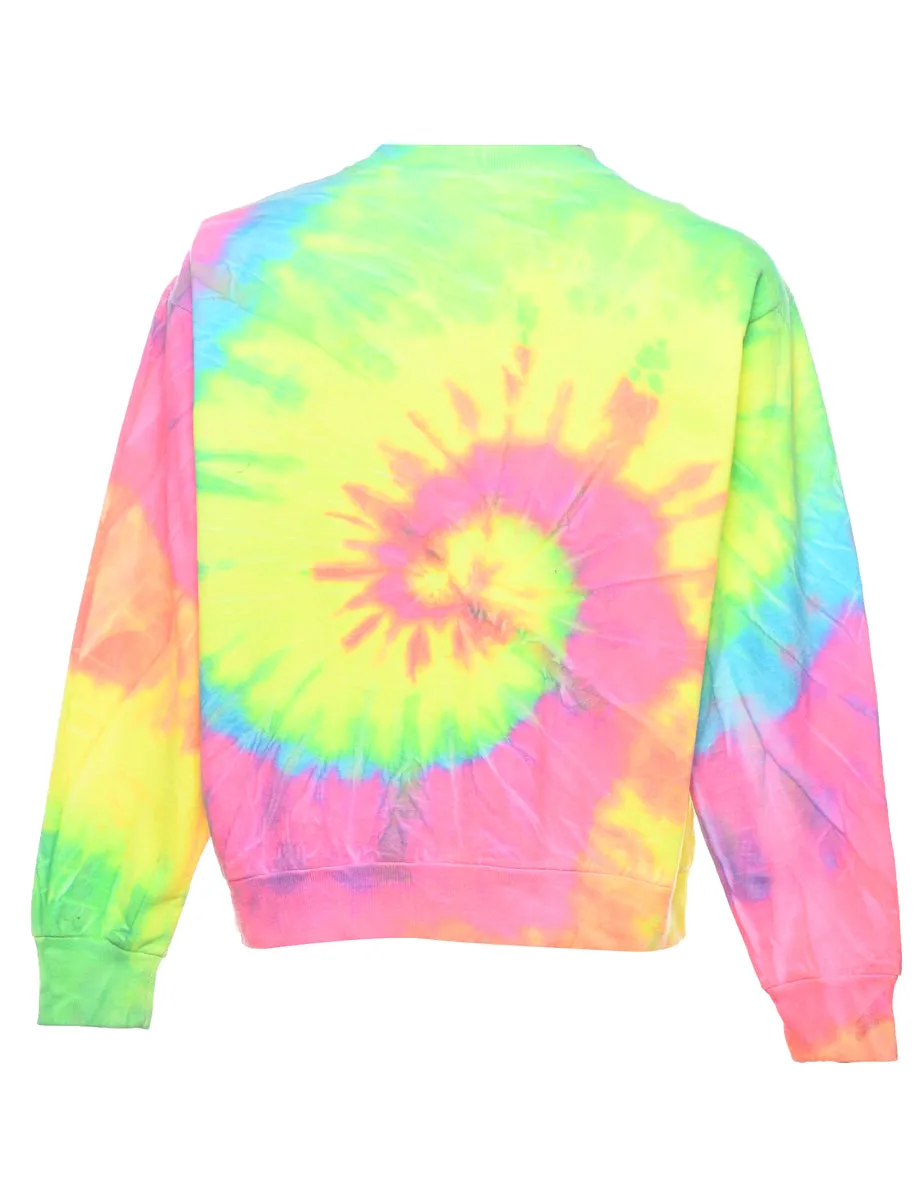 Tie-dye Beatles Convention Multi-Colour Printed Sweatshirt - L