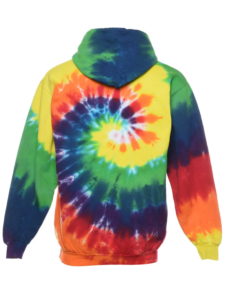 Tie-dye Multi-Colour Printed Hoodie - M