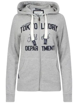 Tokyo Laundry Erin zip up hoodie in grey