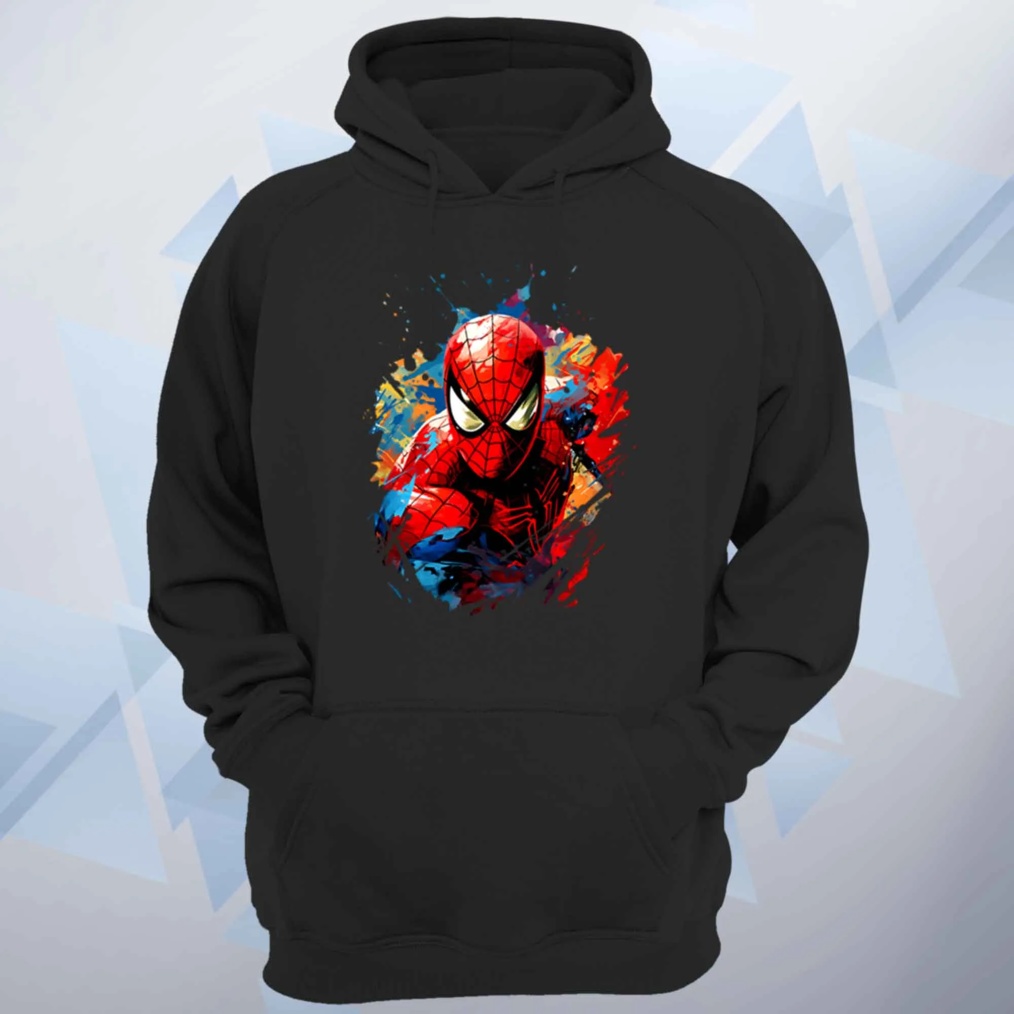 Watercolour Splat Spiderman Unisex Hoodie