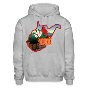 West Virginia Whimsical State Logo Heavy Blend Adult Hoodie