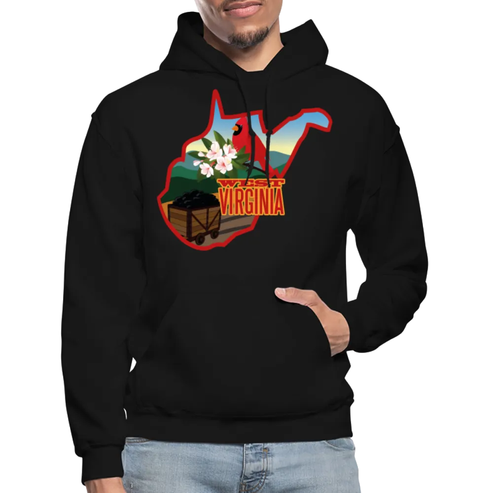 West Virginia Whimsical State Logo Heavy Blend Adult Hoodie