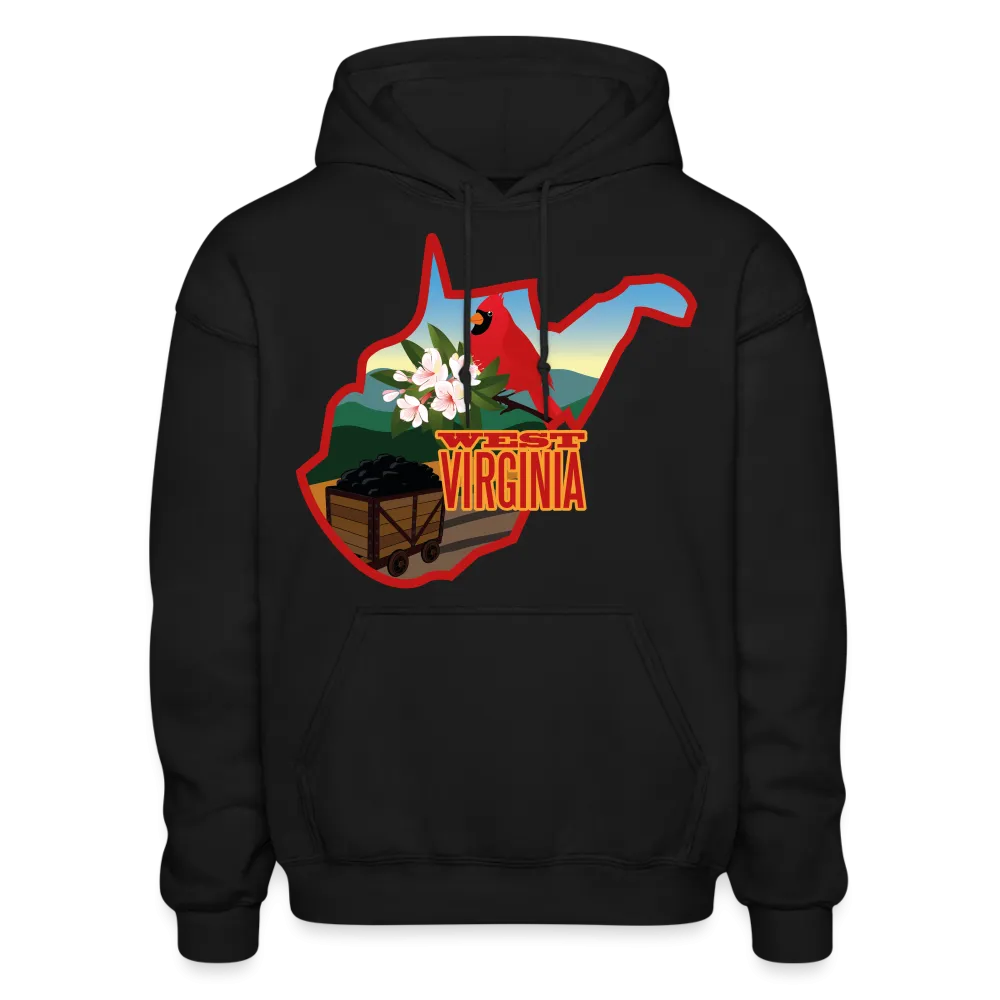 West Virginia Whimsical State Logo Heavy Blend Adult Hoodie