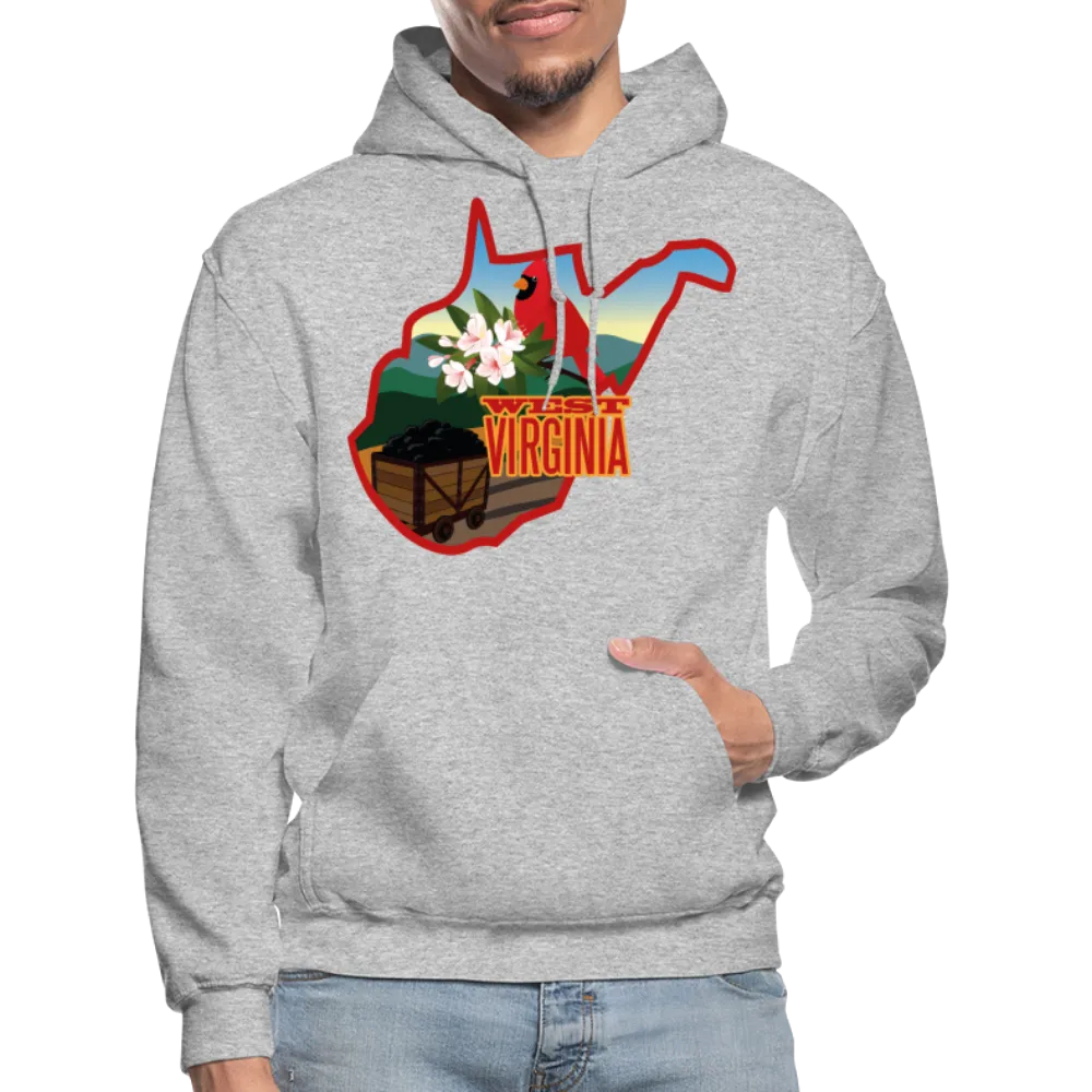 West Virginia Whimsical State Logo Heavy Blend Adult Hoodie