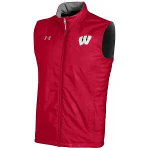 Wisconsin Badgers Under Armour WOMEN Red ColdGear Storm1 Full-Zip Vest