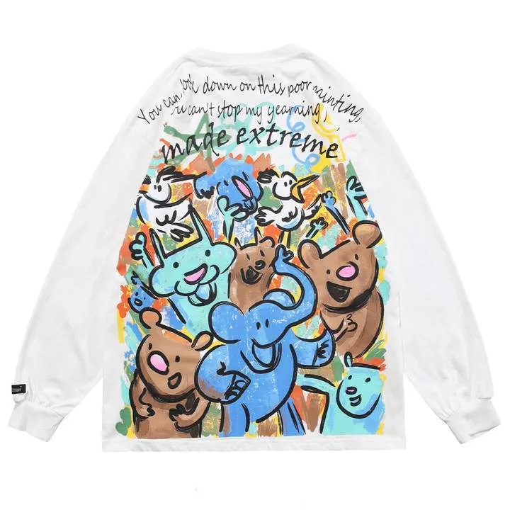 WLS Printed Extreme Cartoon Soft Cotton Sweatshirt